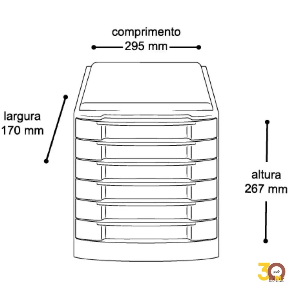 ORGANIZADOR 7010 PRATA