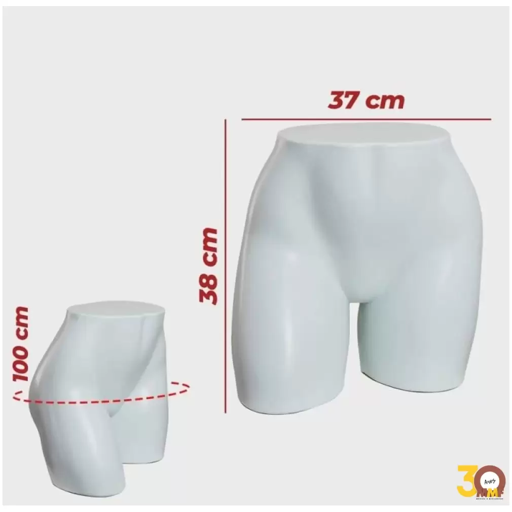 Manequim Plástico R.87 Feminino Bermuda Curta Cor Branco