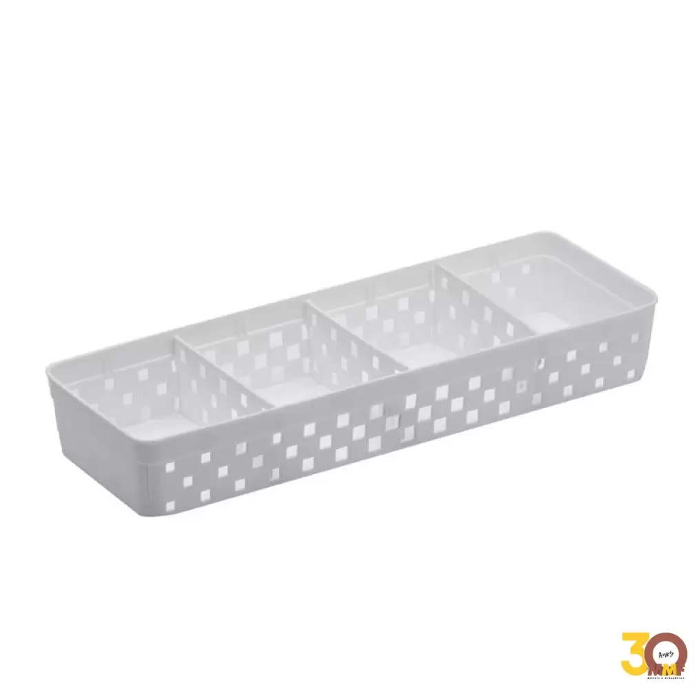 Cesto Organizador Com Divisorias Quadratta 33X11X5 Branco