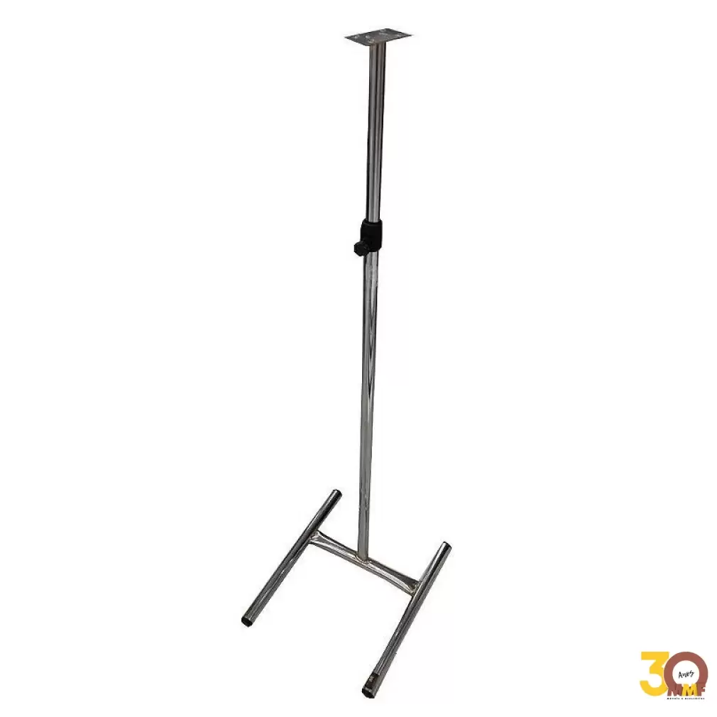 Pedestal Cromado em H para Busto de Costura