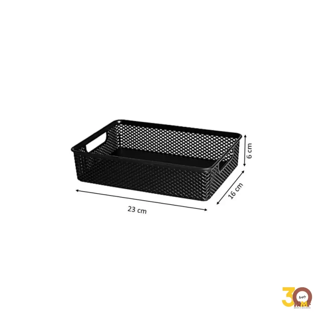 Cesto Organizador Preto 23x16x6,0 Cm Linea