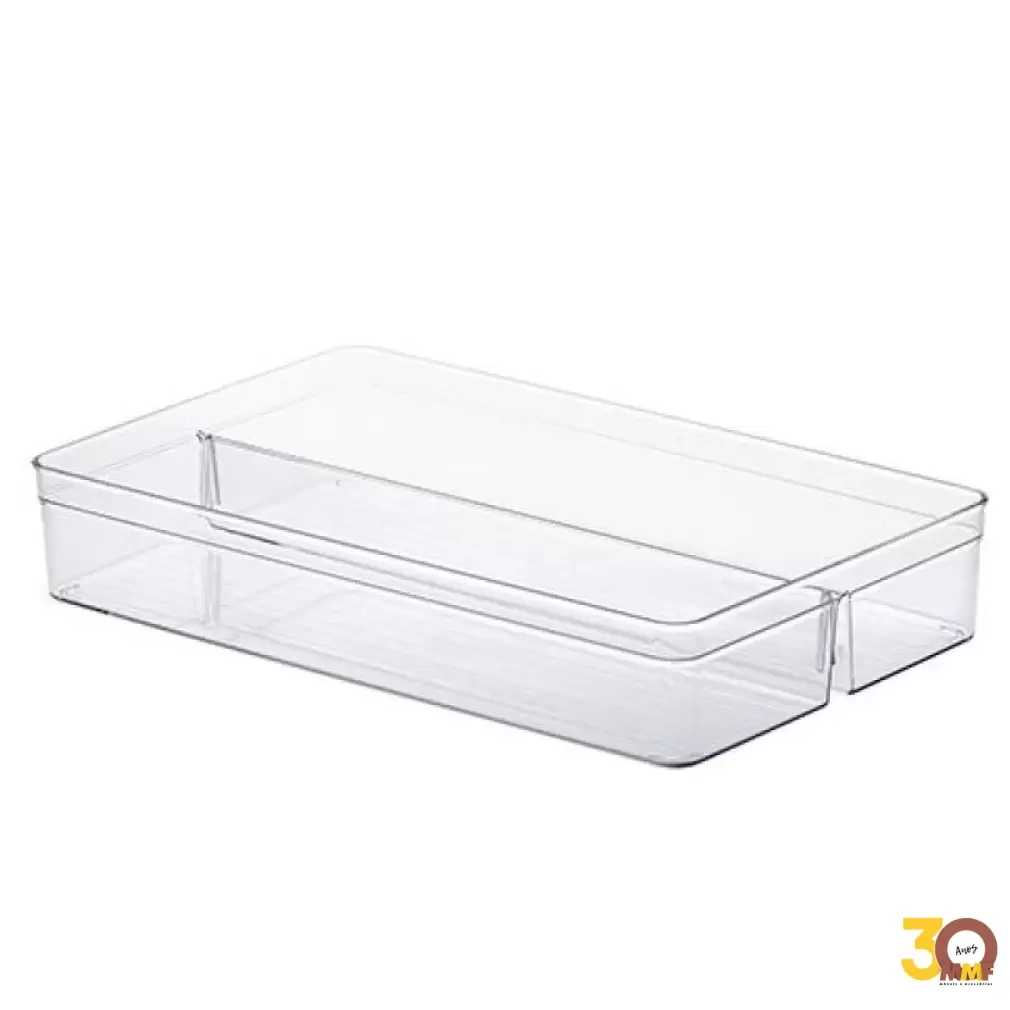 Organizador Diamond Com Divisorias 31X31X5 Cm Cristal