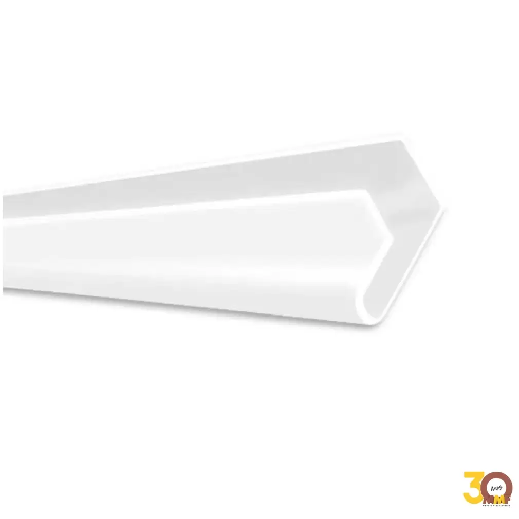 Perfil PVC Para Painel Canaletado 2,75 mt Cor Branco