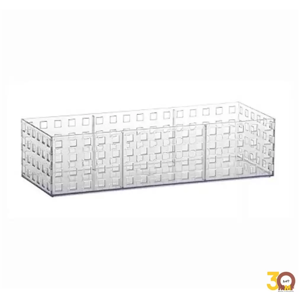 Organizador Empilhavel 32X11,5X8 Quadratta Cristal