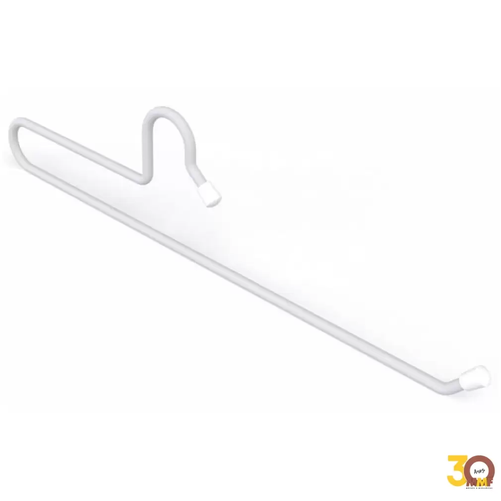 Cabide Para Calça  - 30 x 9 cm Cor Branco KIt 06 Pçs