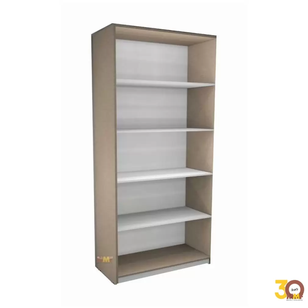 Armário Prateleira - 90 x 41 x 186  cm em MDF Cor Gianduia