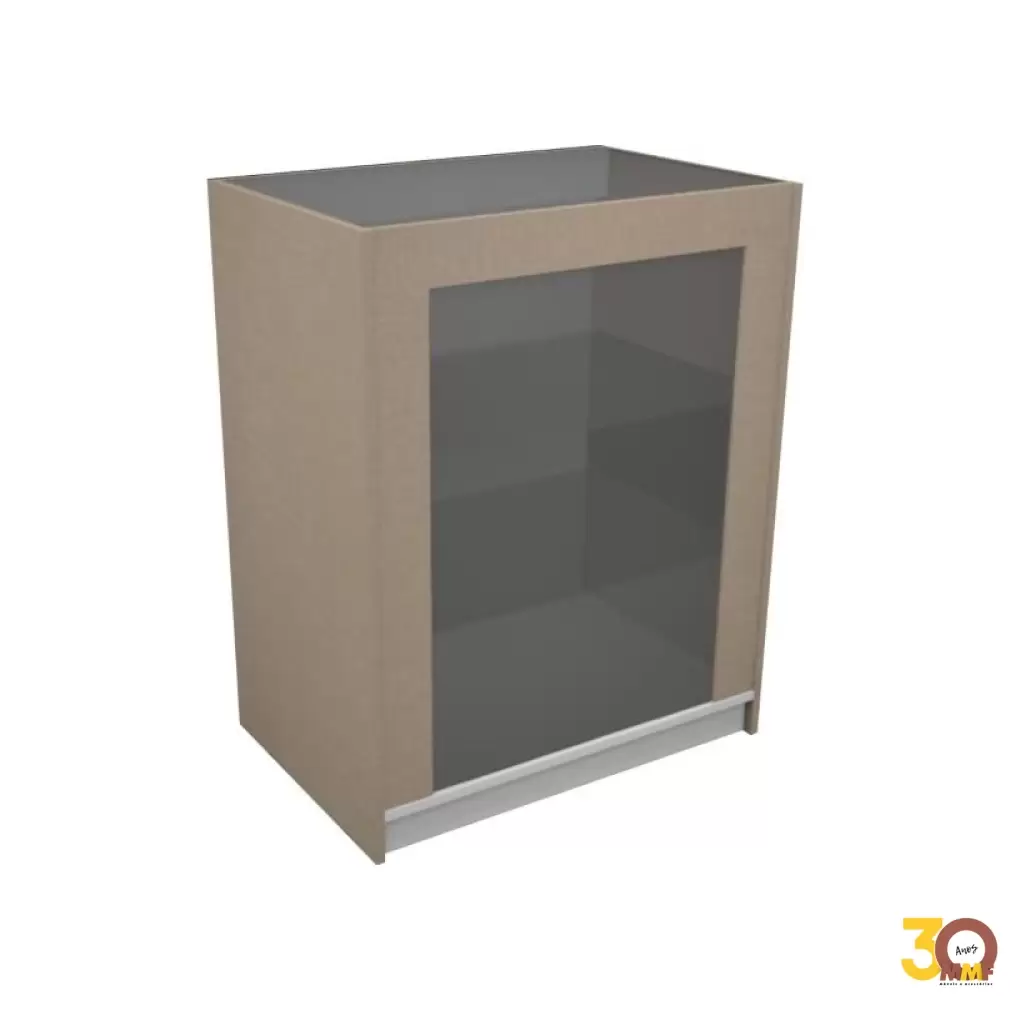 Balcão Vitrine COM Vidro - 120 x 50 x 95 cm Cor Gianduia