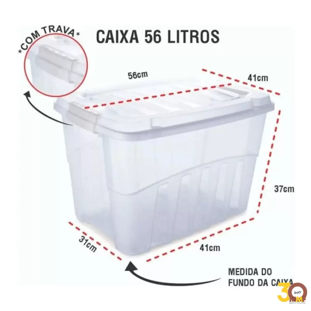 Caixa Organizadora Gran Box Alta 56 L