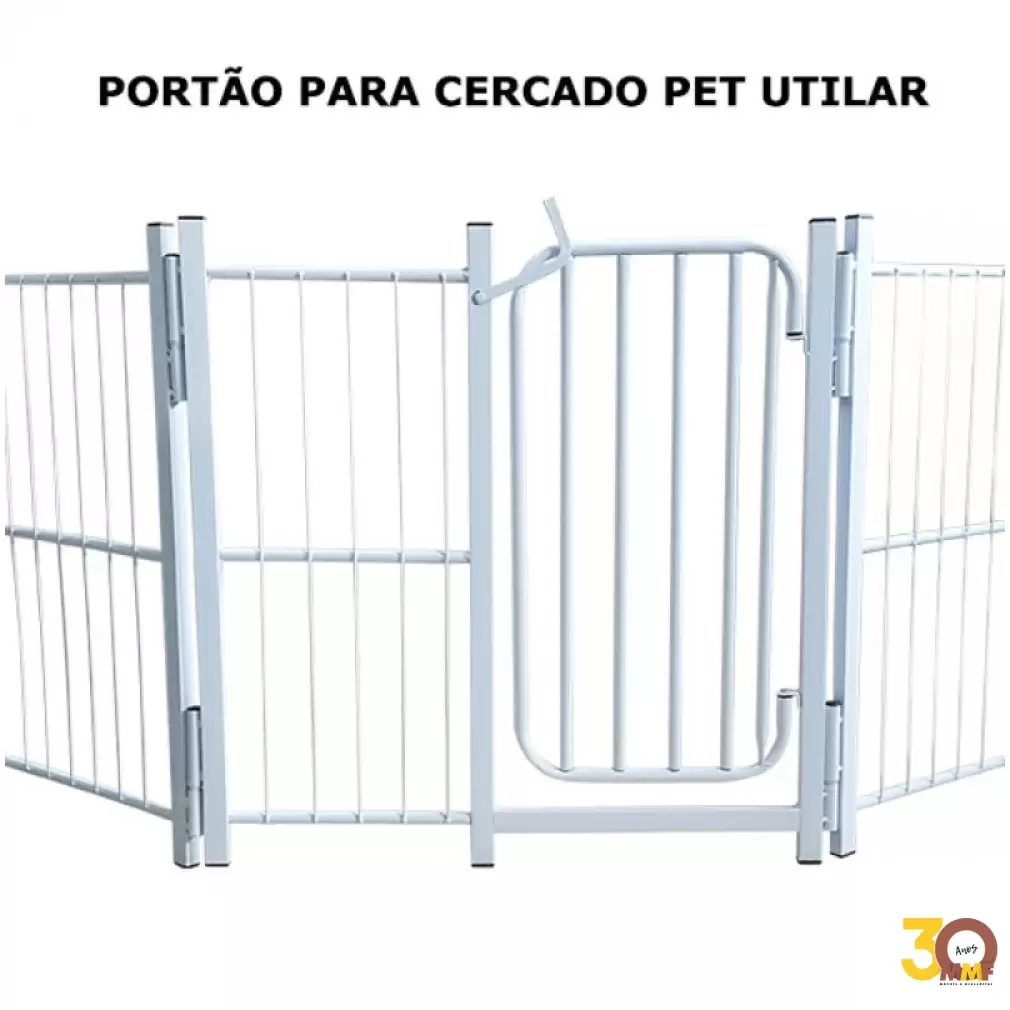 CERCADO PET 6 PECAS COM PORTAO PRETO PRETO