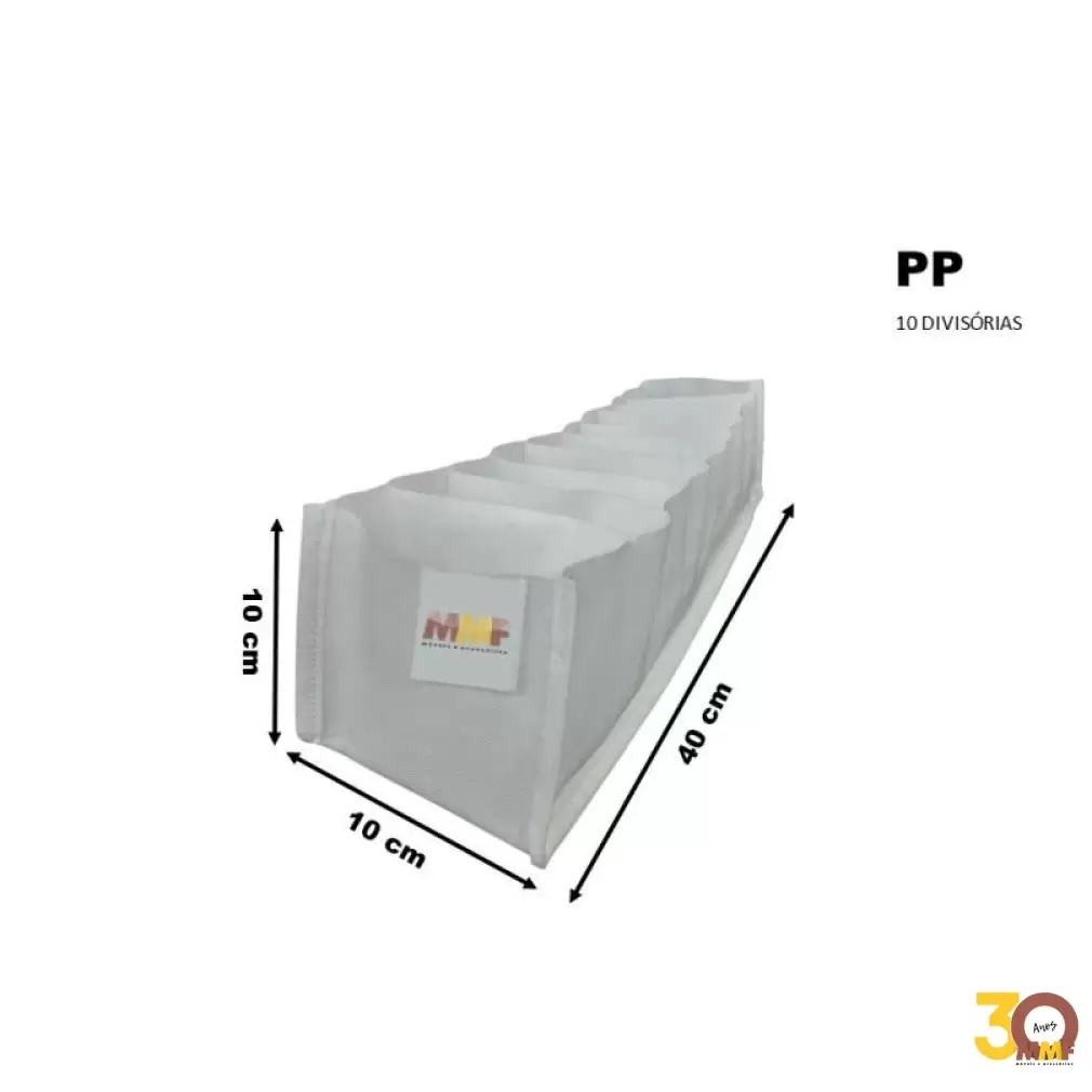 Organizador Colmeia Tnt PP (10 divisórias) 10 X 10 X 40