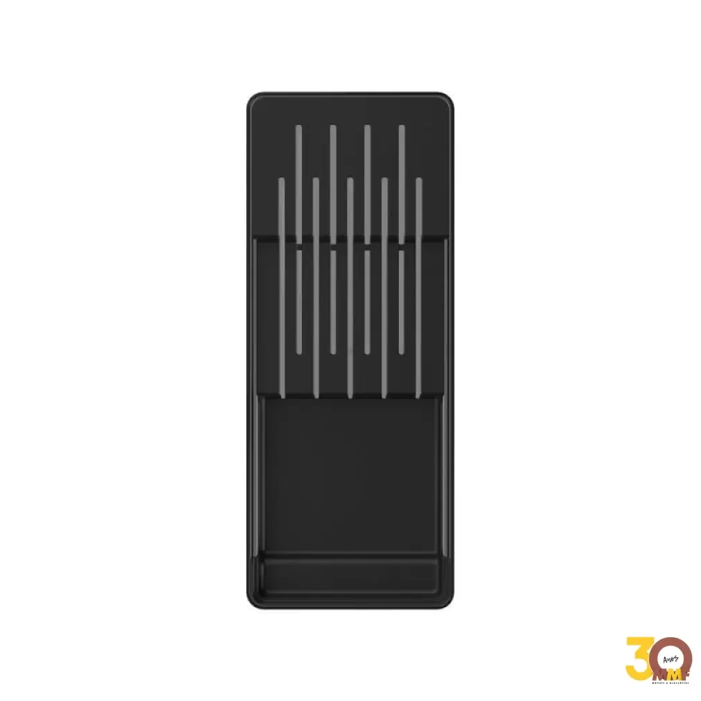 Organizador De Facas Clear Preto Fechado