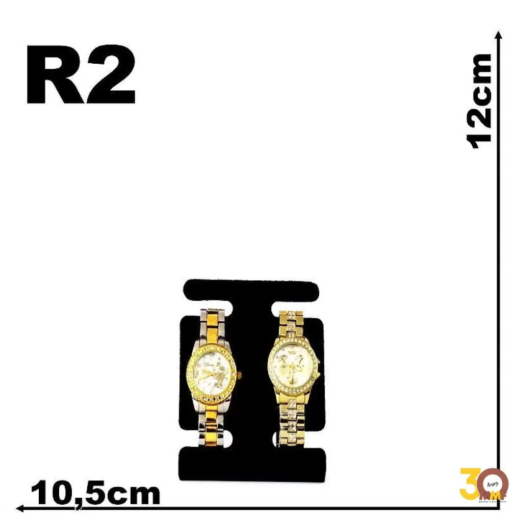 Expositor Veludo Relógio Para 2 Pçs R2