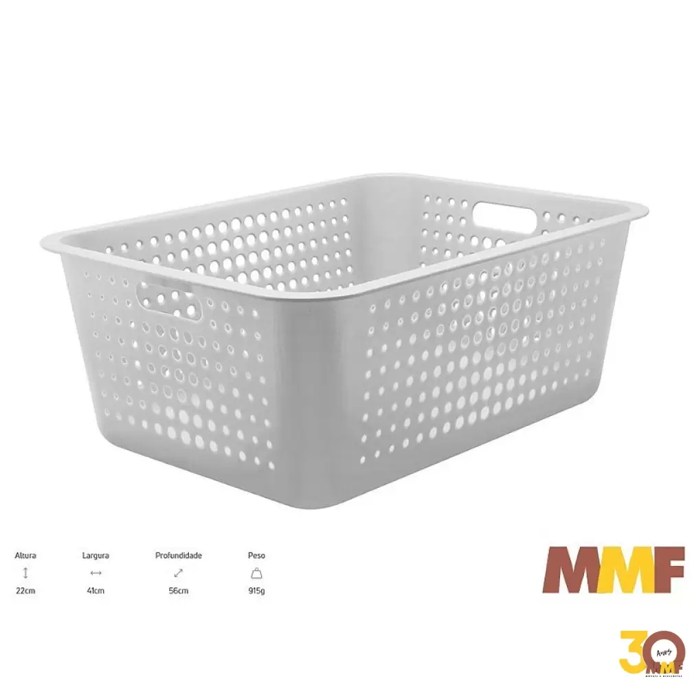 Cesta Organizadora Maxi Branco Fechado Co460