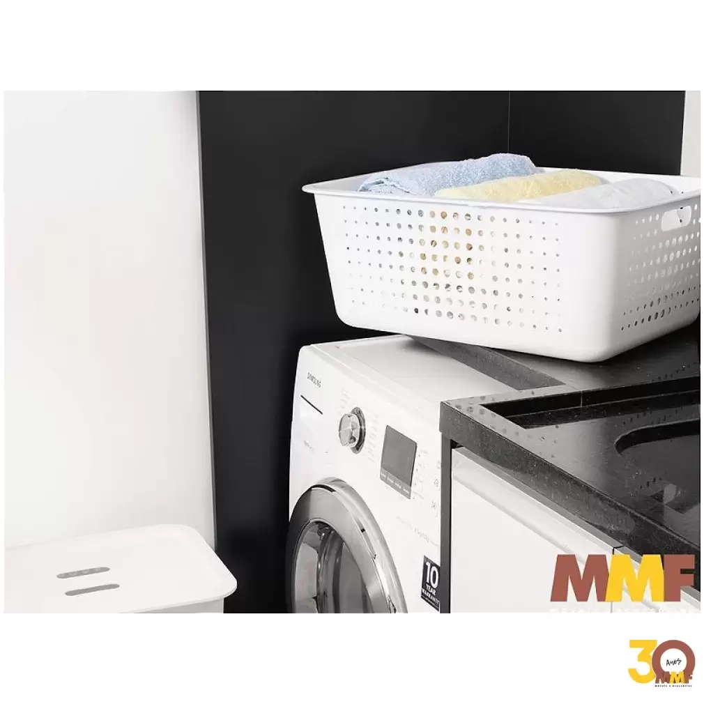 Cesta Organizadora Maxi Branco Fechado Co460