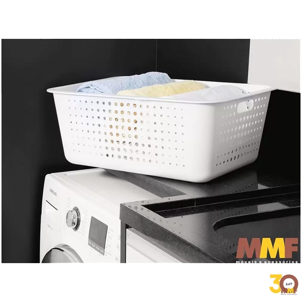 Cesta Organizadora Maxi Branco Fechado Co460