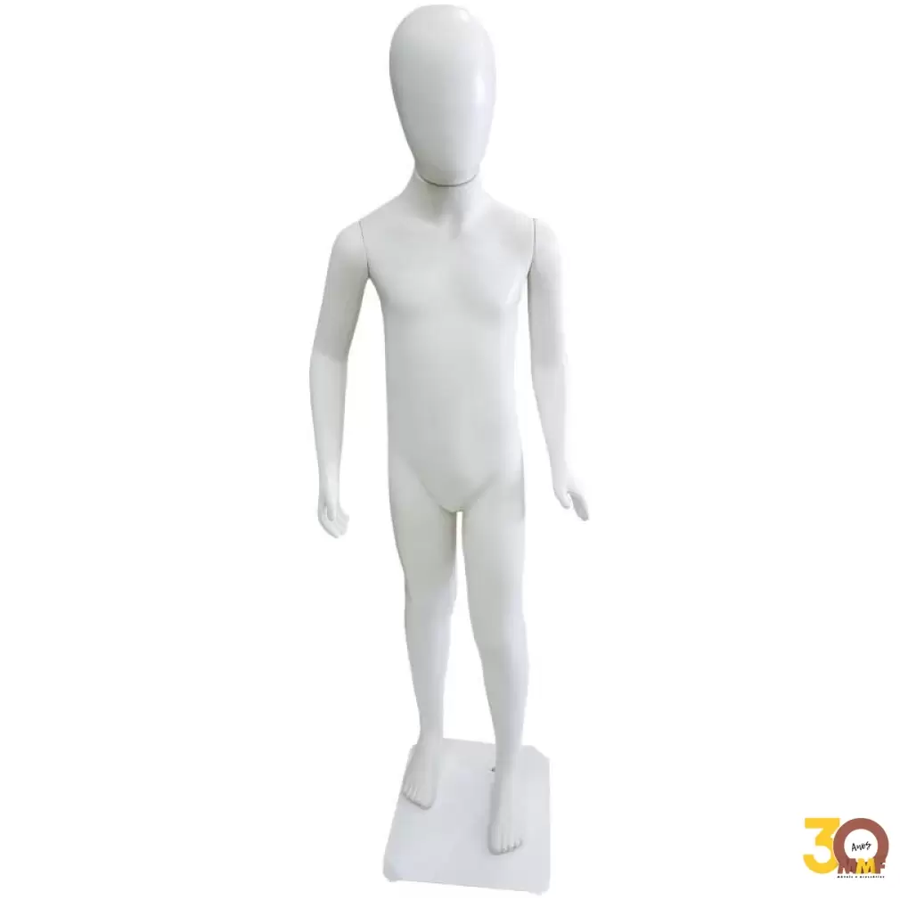 Manequim Plástico R.7670 Infantil 10 Anos Ovo Unis Cor Branco