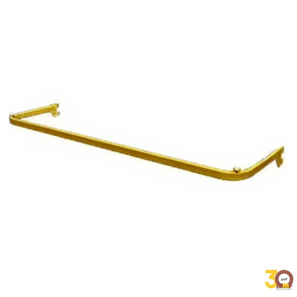 Arara Fixa Para Trilho Cremalheira Tubo Oblongo FIdel 120 Cm dourado