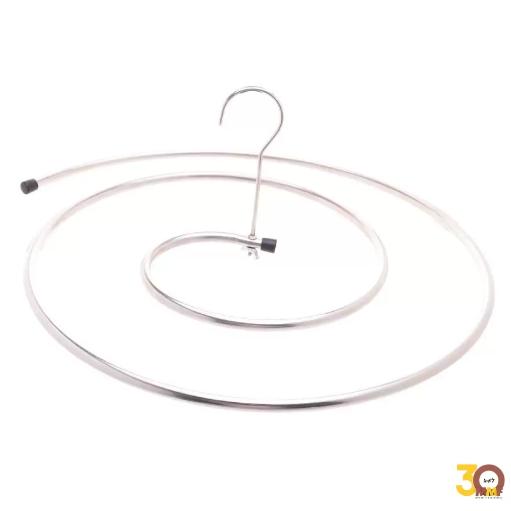 Cabide De Aco Inox Espiral Para Lencois E Toalhas 40Cm