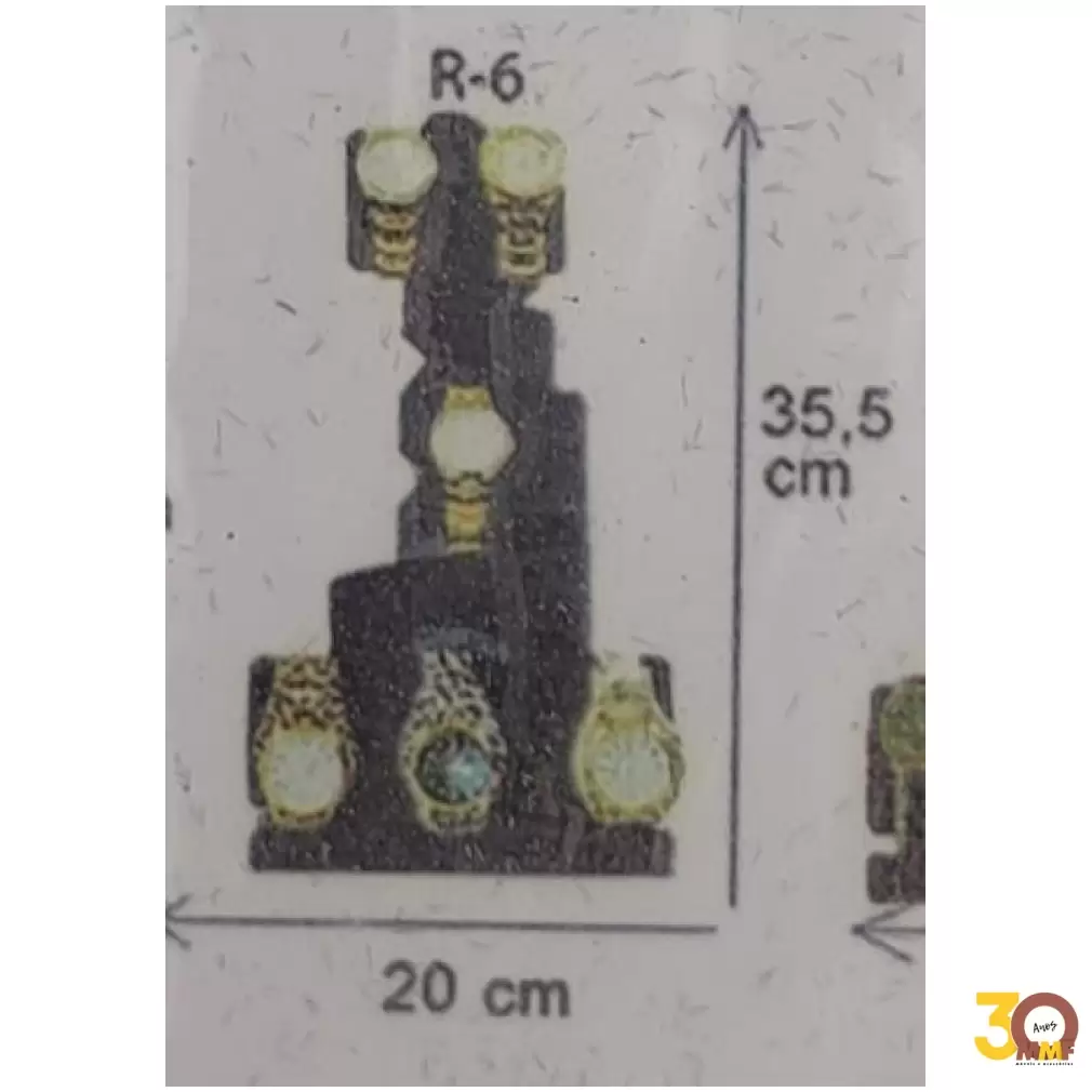 Expositor Veludo Relógio Para 6 Pçs R6