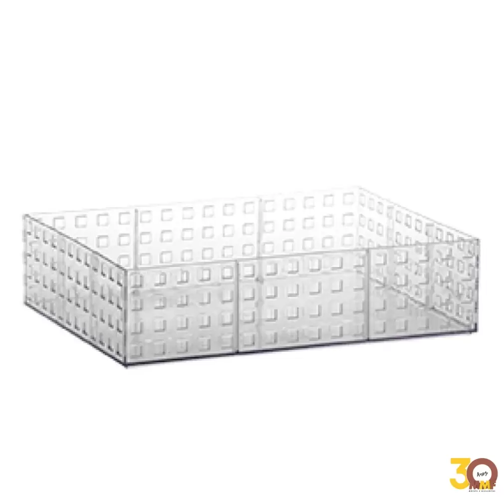 Organizador Empilhavel 32X23X8 Quadratta Cristal