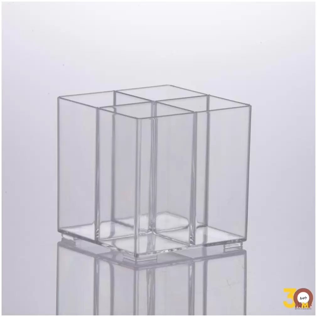 Organizador Diamond Com Divisorias 10X10X10 Cm cristal