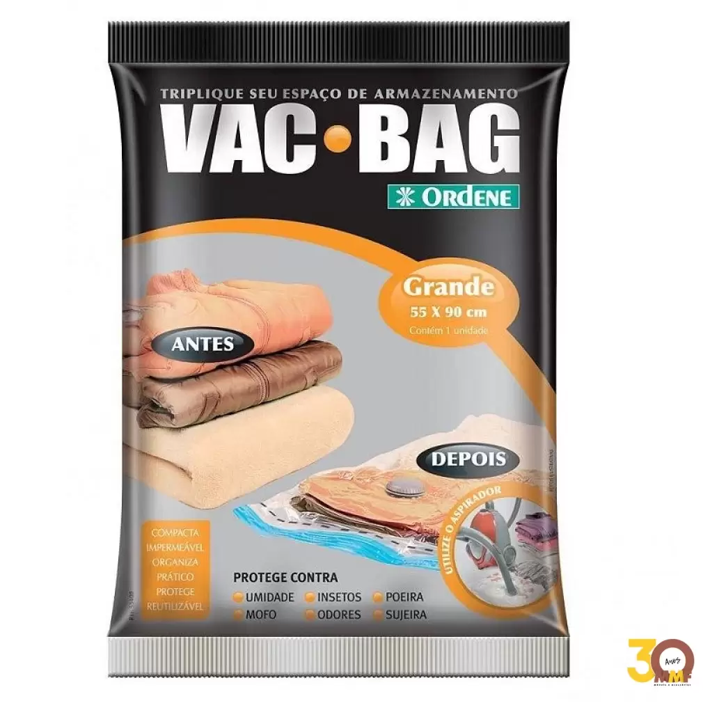 Saco Plast Para Armaz Vag Bag Grande 55X90Cm