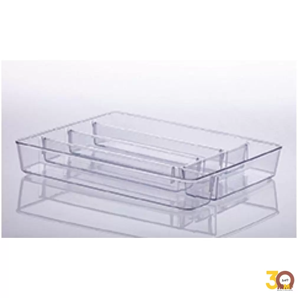 Organizador Diamond Com Divisorias 36X28X5 Cm Cristal