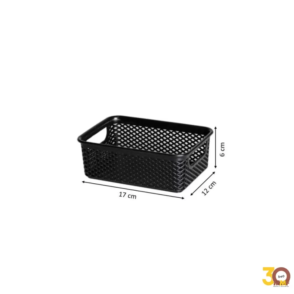 Cesto Organizador Preto 17x12x6 Cm Linea