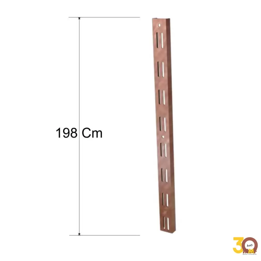 Trilho Cremalheira Duplo 15 mm FC Cor Rosé 198 Cm