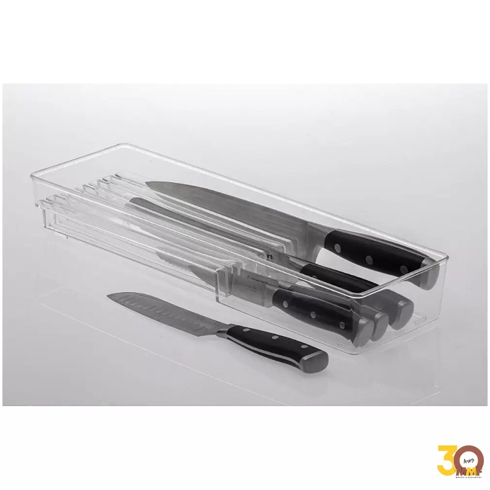 Organizador Diamond Para Facas 42X13X6 Cm Cristal