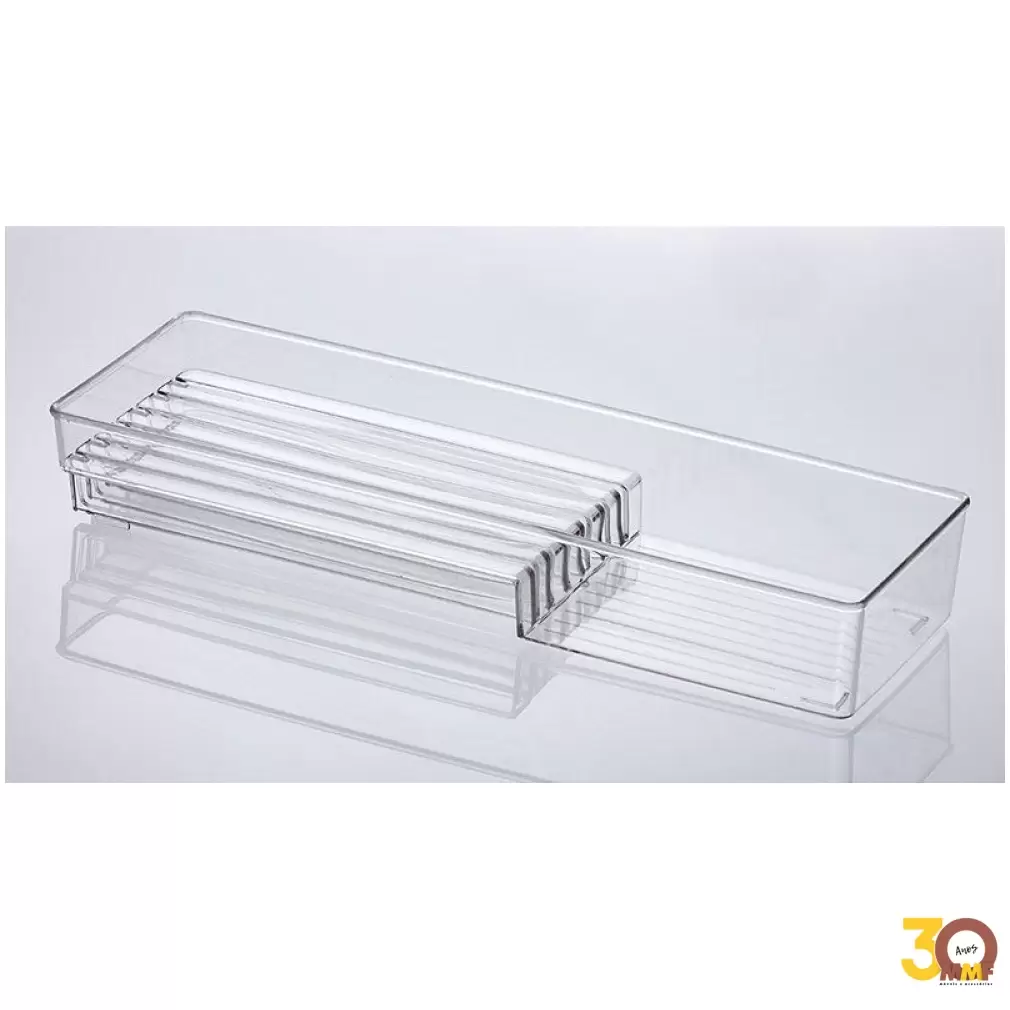 Organizador Diamond Para Facas 42X13X6 Cm Cristal