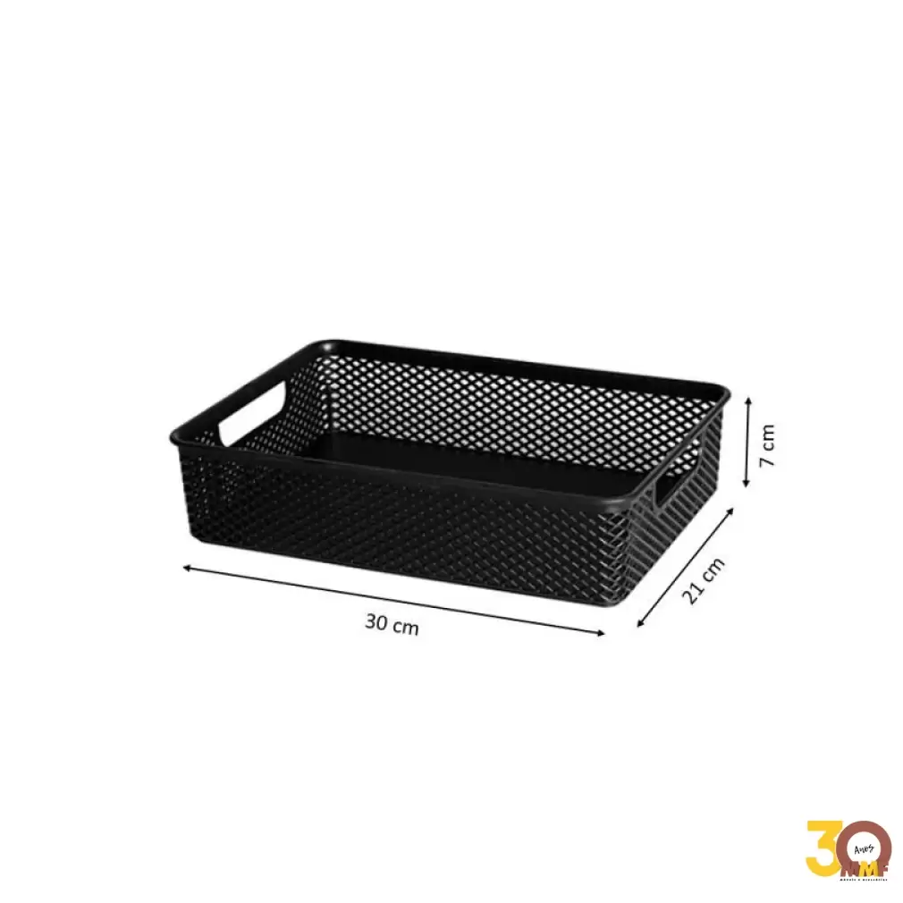 Cesto Organizador Preto 30x21x7 Cm Linea