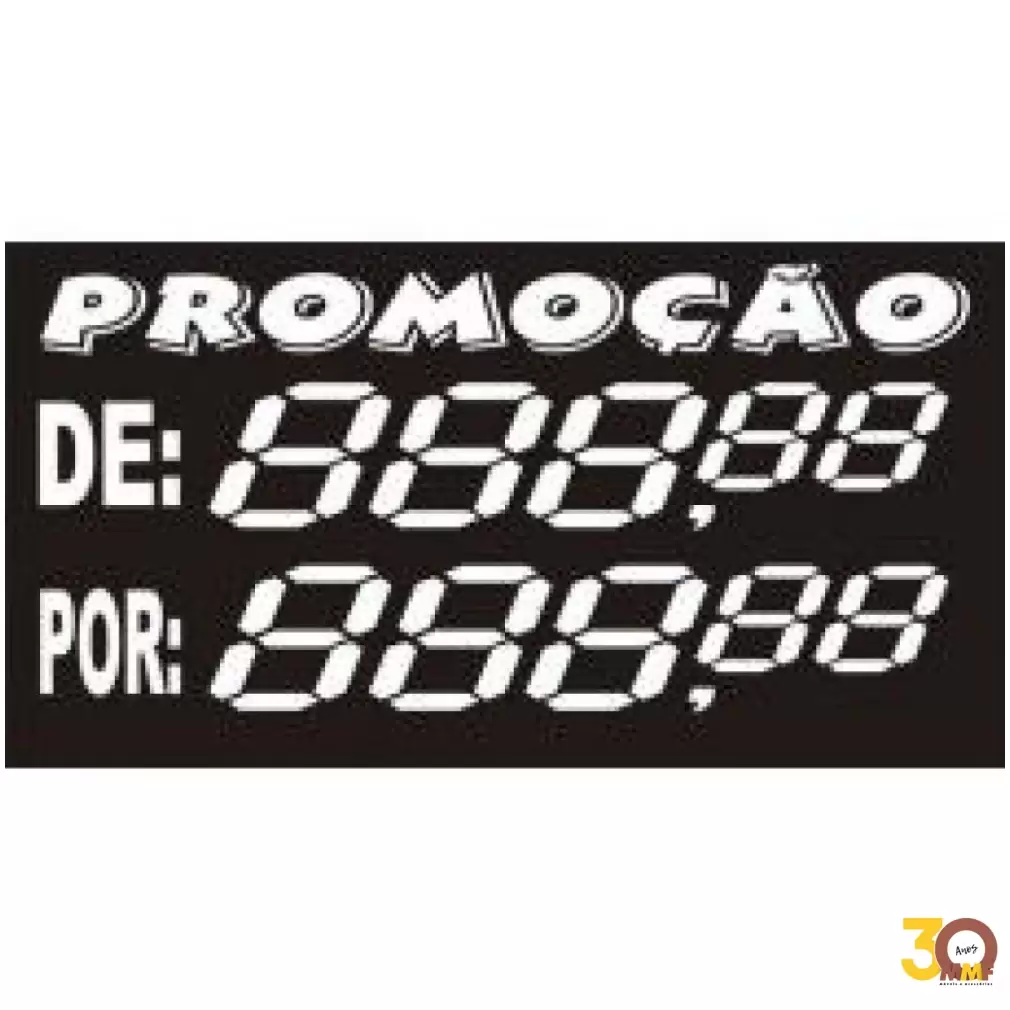 Etiqueta Promoção De / Por 70 X 37 mm  50 Pç