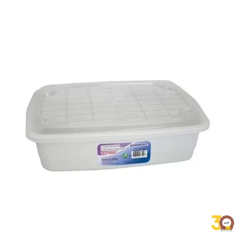 Container Organizador 10 Lts - Primeira Moagem (branco)