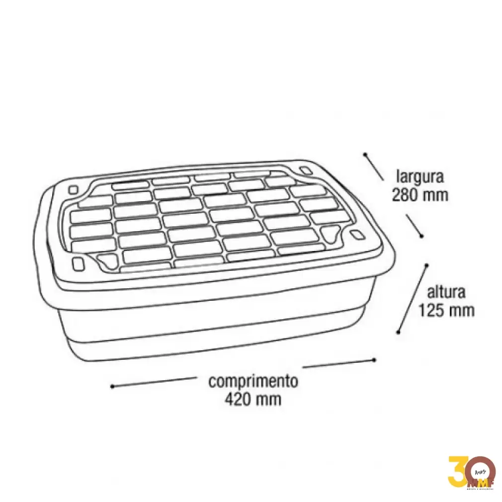 Container Organizador 10 Lts - Primeira Moagem (branco)