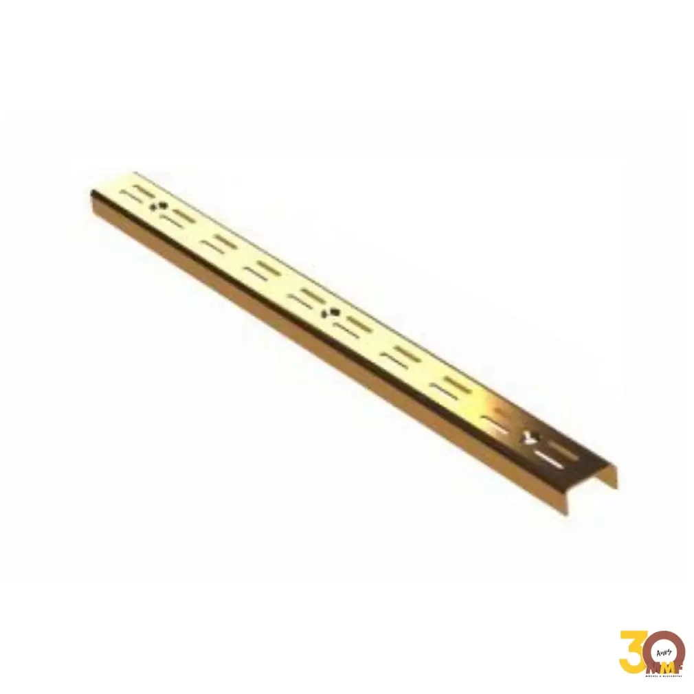 Trilho Cremalheira Duplo 15 mm FC Cor Ouro 198 Cm