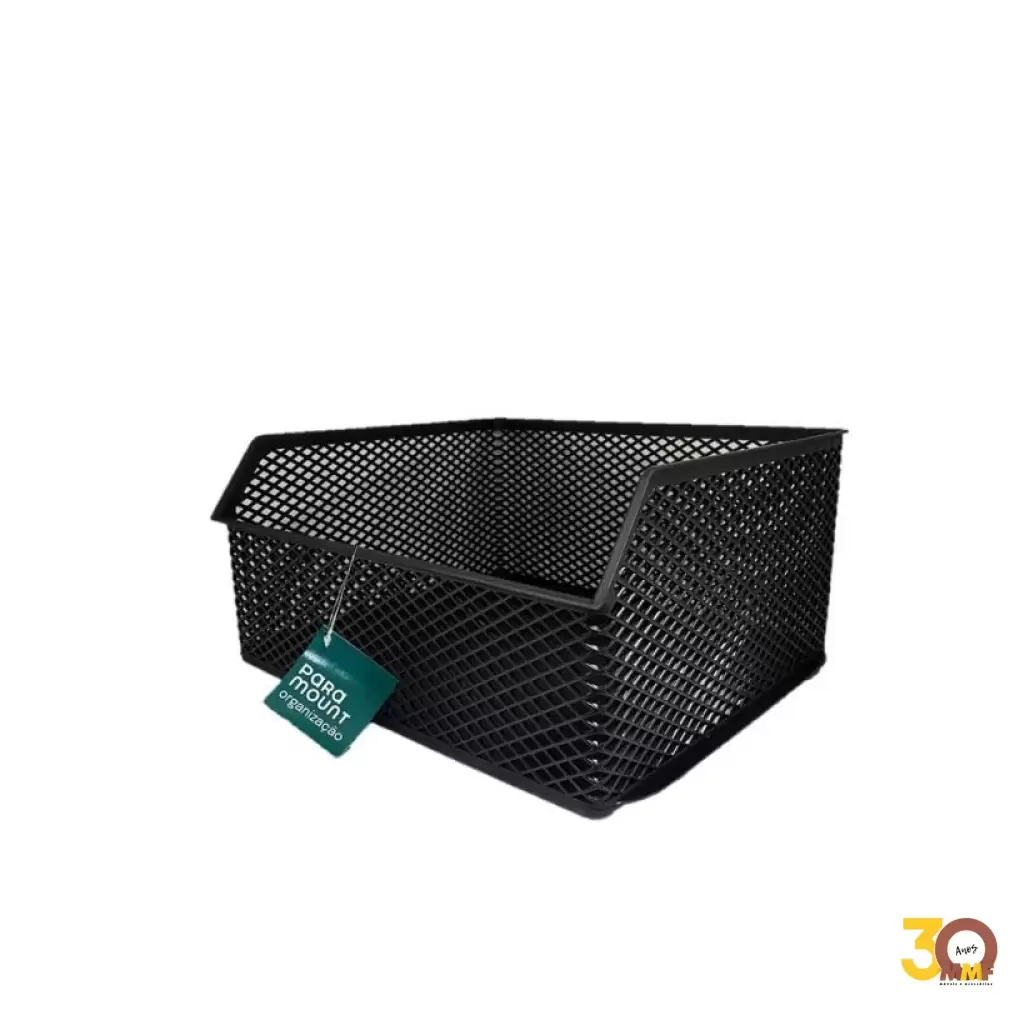 Organizador Empilhavel Preto 32 X 29 X 15 Cm Linea