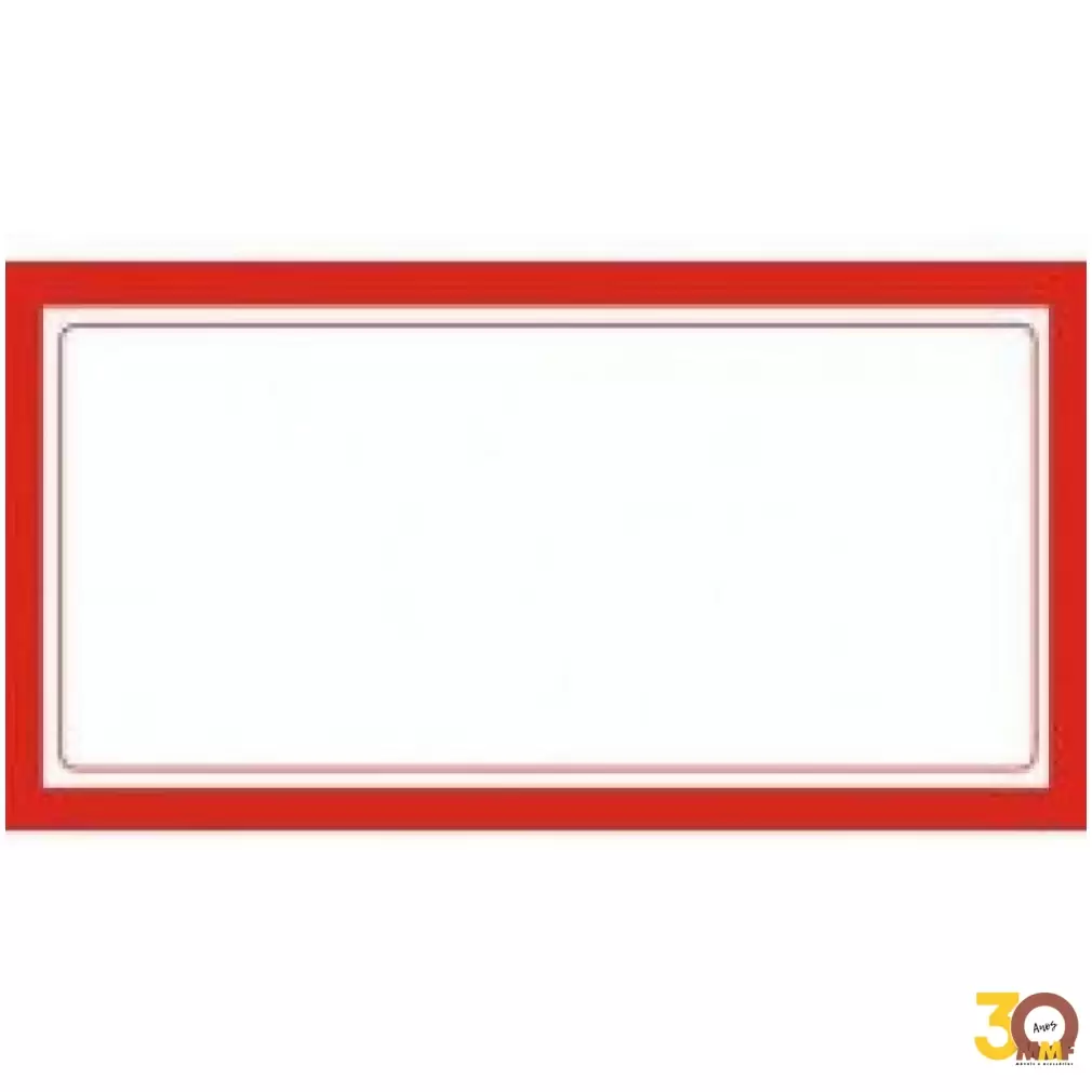 Etiqueta Preço Sem Digito PVC 70x37mm, Pct 50 Unid Cor Vermelho