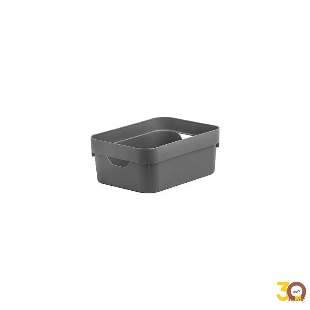 Caixa Organizadora Cube Mini 2 Litros 20 x14,5x 8cm Chumbo Cc050