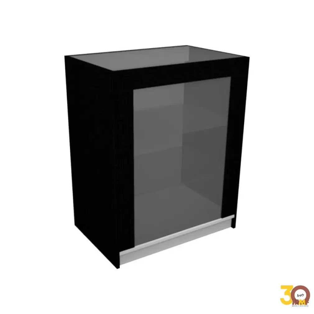 Balcão Vitrine COM Vidro - 120 x 50 x 95 cm Cor Carbono